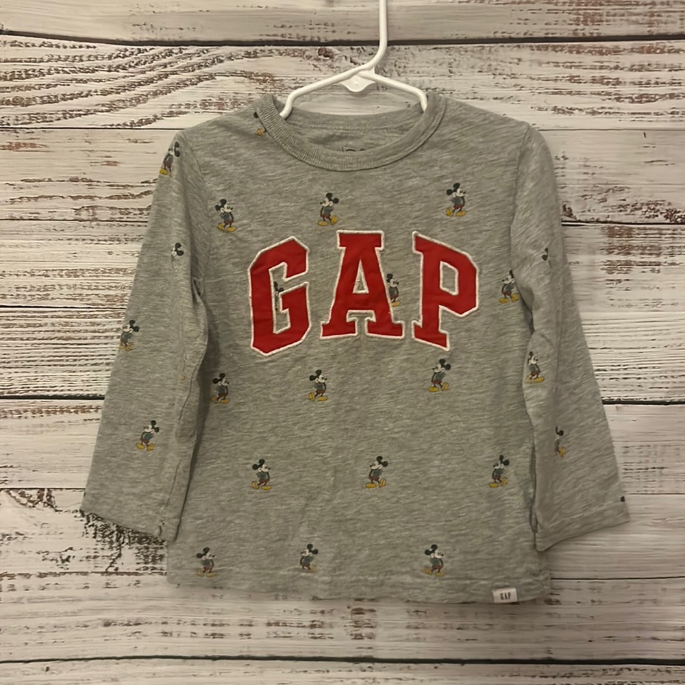 Gray Mickey Mouse long sleeve from gap size 4
